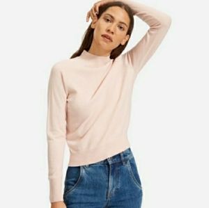 Everlane 100% Cashmere Mock Neck Sweater Blush Pink SZ XXS NWT